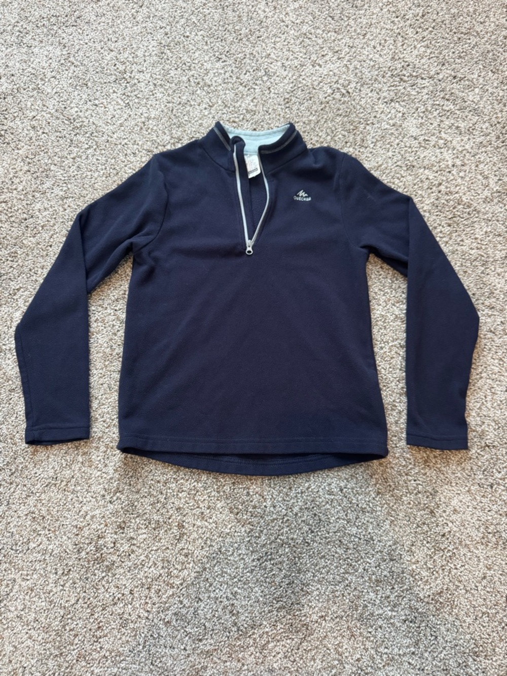 Quechua kids Dark Blue quarter-Zip Fleece Pullover